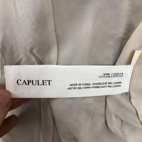 Capulet NWT Women's Size Small** White Grey Silver Metallic Print Moto Jacket - Picture 12 of 14